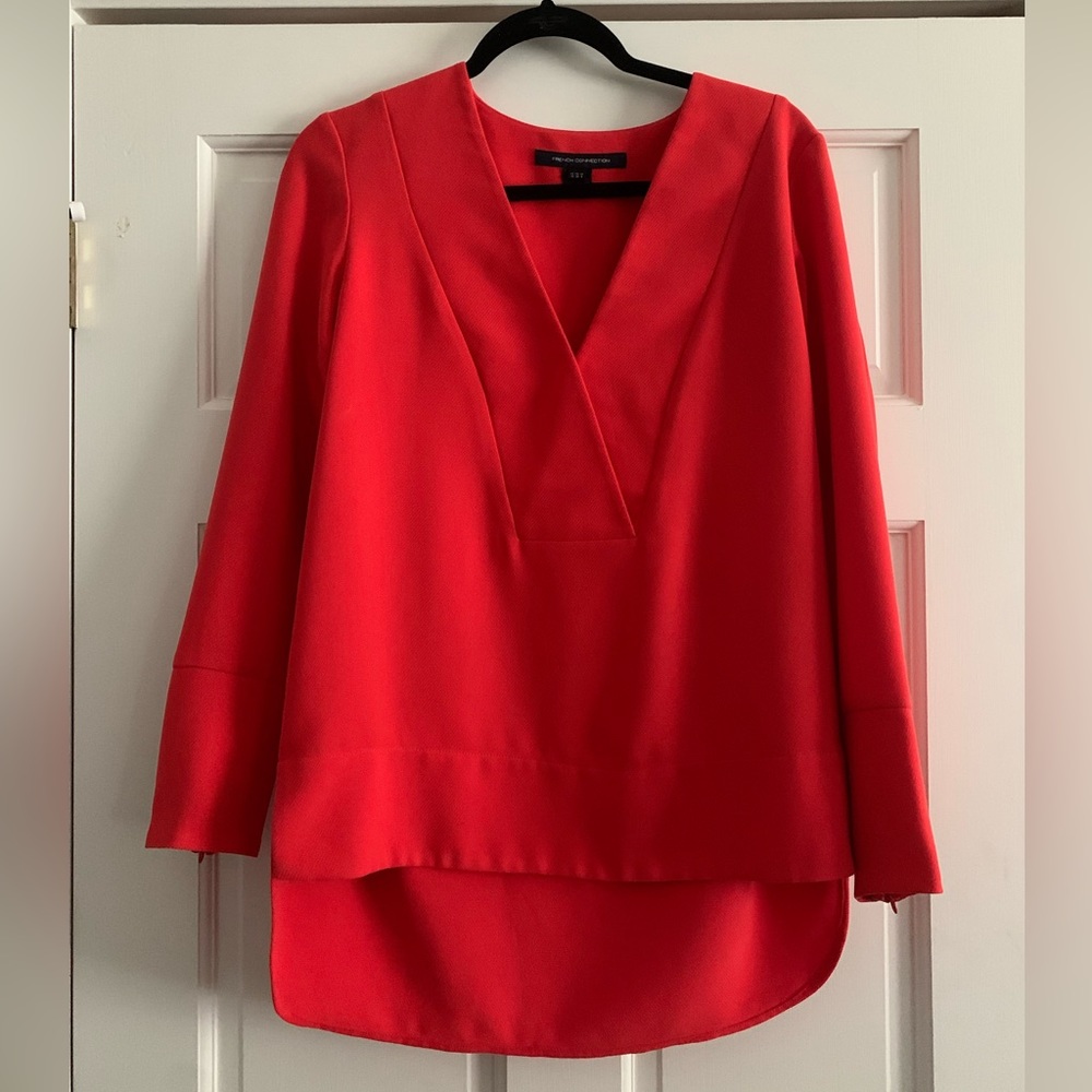 Orange French Connection long sleeve top